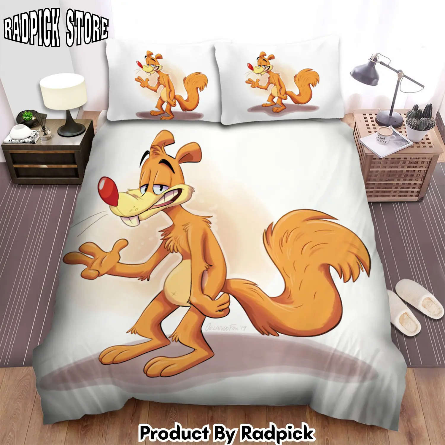 Radpick squirrel boy squirrel illustration bed sheets spread duvet cover bedding sets rp3272041